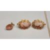 Image 5 : Beautiful 14K Gold Cameo Pendant & Costume Cameo Jewelry Pieces - Pendant Weight Only: 1.1g