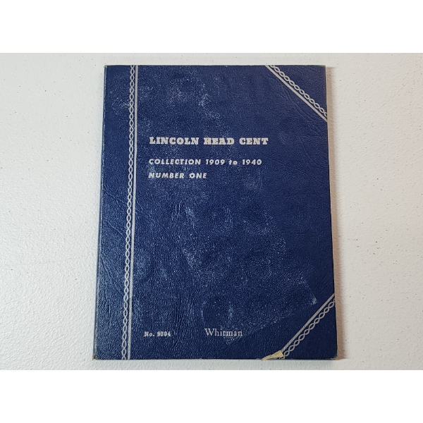 Lincoln Head Cent Collection Book Starting 1909 - Including 70 Coins; FV: $0.70
