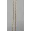 Image 4 : 10K Yellow Gold Figaro 24" Link Chain Necklace - Weight: 2.7g