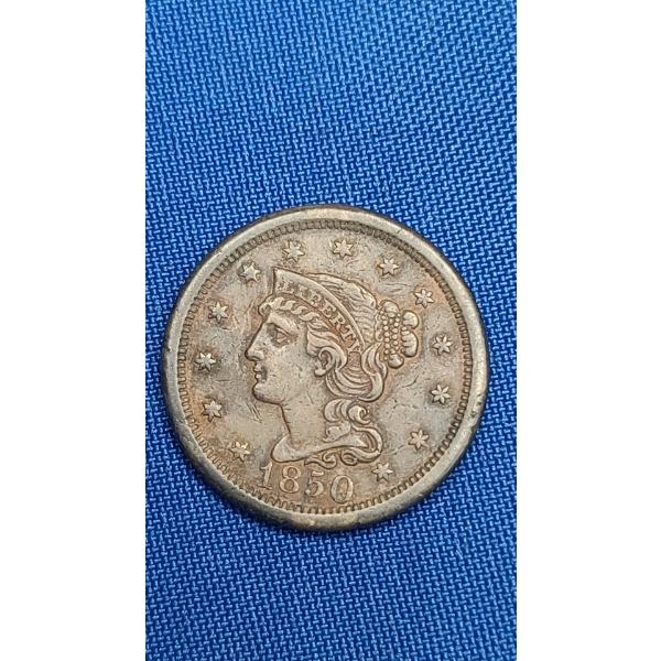 1850 U.S Braided Hair Large Cent
