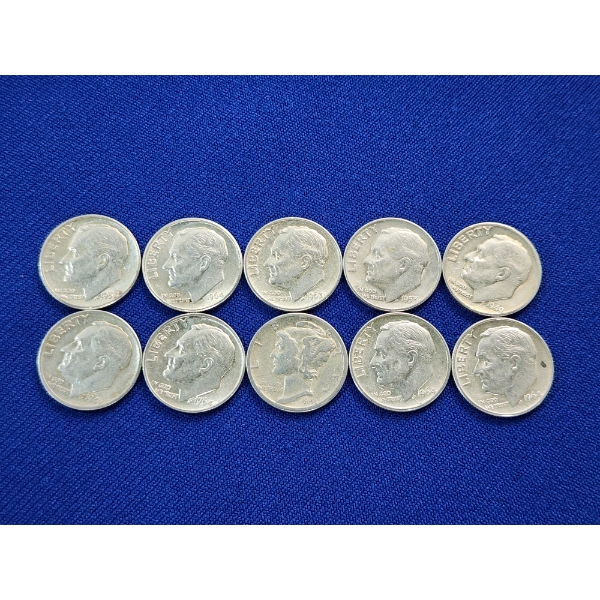 $1.00 Face Value of Assorted U.S. 90% Silver Dimes