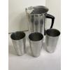 Image 1 : Beautiful Aluminum Pitcher & Tumblers (3) - Made in Spain 