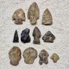 Image 1 : EARLY AMERICAN! Antique Assortment of Native American Stone Artifacts including Arrow/Spear Heads