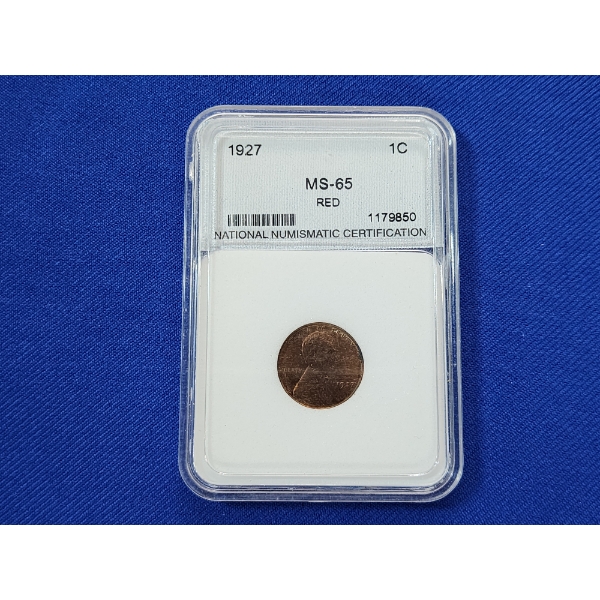 NNC MS 65 1927 RED Lincoln Wheat Cent