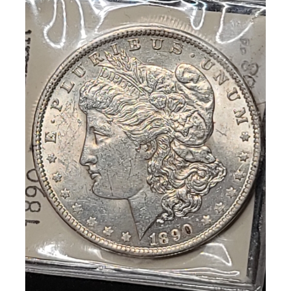1890-P Morgan Silver Dollar - Good Condition 90% Silver US Coin