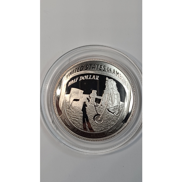 2019-S Apollo 11 50th Anniversary Commemorative Clad Half Dollar In Coin Capsule