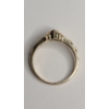 Image 4 : 10K Yellow Gold Women's Ring With Blue Topaz & Diamonds - Size 8 - Weight: 2.4g 
