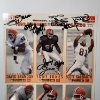 Image 2 : Three Uncut SIGNED Card Pages 1993 Cleveland Browns McDonald's GameDay Cards 