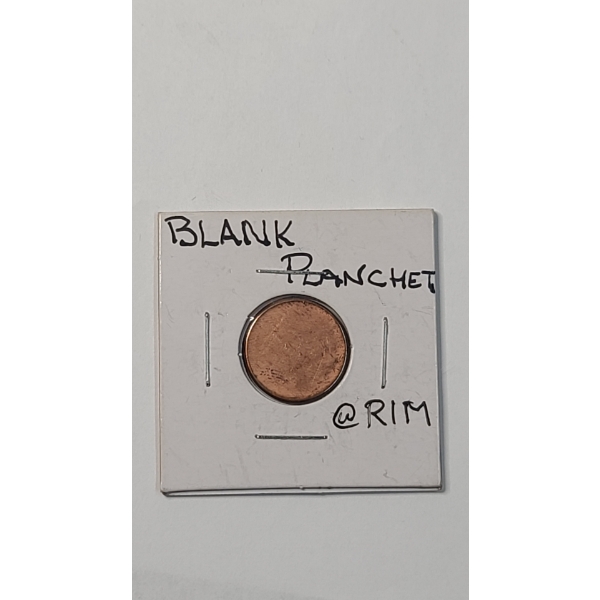 Type II US Lincoln Cent Mint Error Blank Planchet
