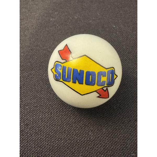 Vintage Sunoco Gasoline & Oil Advertising One Inch Shooter Marble - Mint Condition