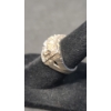 Image 2 : Vintage Womens 14K White Gold Wide Diamond Band Ring - Size: 5 - Weight: 7.5g