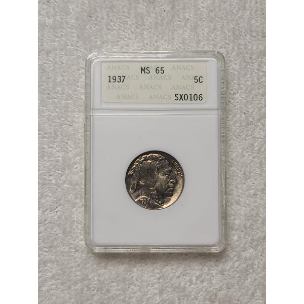 ANACS MS65 1937 Buffalo Nickel - Great Collectors Coin!