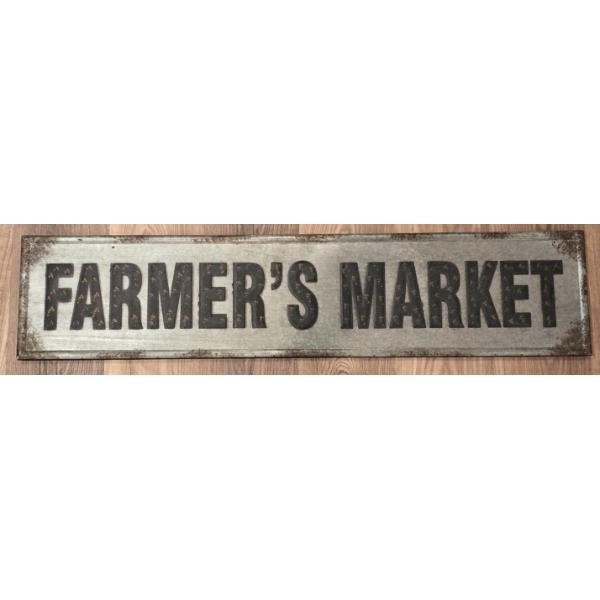 Large Metal Farmer's Market Sign - 45x10