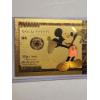 Image 3 : Rare Disney Mickey Mouse Gold Foil .999999 - 24K Gold Note In Protective Holder - Mint Condition