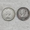 Image 1 : Two Vintage Canadian 80% Silver Quarters