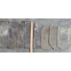 Image 6 : Two Vintage Wood Pipe Stands, Slate Pieces, And Vintage Scale Weights