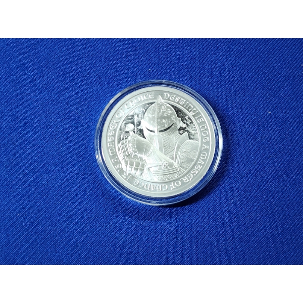 2 Troy oz .999 Silver Round - "Destiny Knight- The Shield Round" - Excellent Piece in Capsule