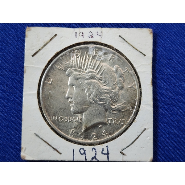 1924 90% Silver Peace Dollar
