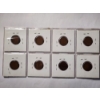 Image 12 : Eight Assorted Wheat Pennies in Holders & 1907 Indian Head Penny