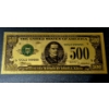 Image 1 : .999 GOLD FOIL U.S. $500 NOTE - IN PROTECTIVE SLEEVE