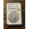 Image 1 : 2023 Silver Eagle MS 70 - 1 Oz. Fine Silver - FV $1.00 - In NGC Coin Holder
