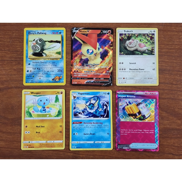 Six Assorted Vintage Pokemon Trading Cards Including Gym, Holo & More!