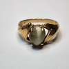 Image 5 : Vintage 10K Yellow Gold Cat's Eye Ring - Size 8 - Total Weight: 3.6g