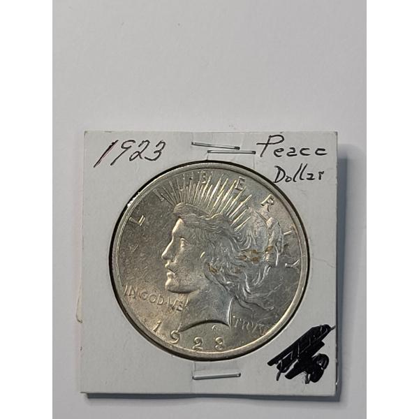 United States 1923 90% Silver Peace Dollar 