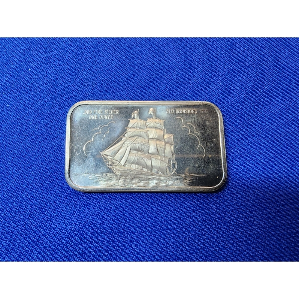 Old Ironsides 1797 1 oz .999 Fine Silver Bar