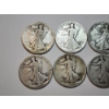 Image 2 : x10 Assorted Years Silver Walking Liberty Half Dollars Face Value: $5.00