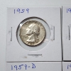 Image 2 : Four Assorted Years United States 90% Silver Washington Quarters - Face Value: $1.00