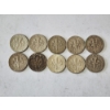 Image 4 : x10 Assorted Years & Mint Marks U.S. 90% Silver Roosevelt Dimes FV: $1.00