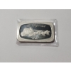 Image 1 : "The Stagecoach" 1 oz .999 Fine Silver Art Bar - Excellent Collectible Piece 