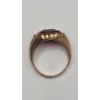 Image 4 : Men's Vintage 10K Yellow Gold Art Deco Ring With Ruby & Accent Diamonds - Size 11 - Weight: 9.2g