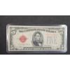 Image 1 : United States Series 1928 F Red Seal $5 Bank Note With Clarke And Snyder Signatures 