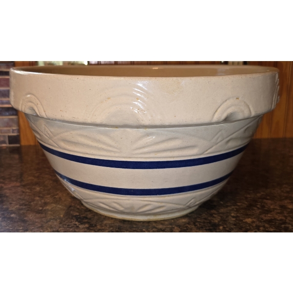 14" Stoneware Bread Bowl - 7.5" Tall - Thick Stoneware and Heavy