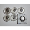 Image 1 : (6) 2016/2018/2019-S Silver Proof Kennedy Half Dollars Face Value: $3.00