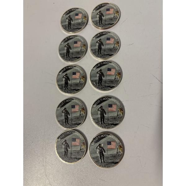Apollo 11 Moon Landing Coins -10 coins