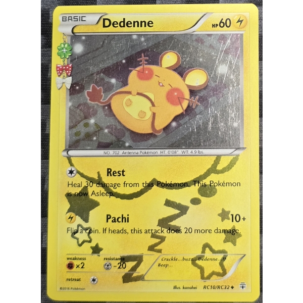 2016 Pokemon Dedenne Radiant Collection RC10/RC32 in Plastic Sleeve
