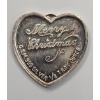 Image 1 : Vintage Golden State Mint Christmas Poinsettia 1/2 Troy Ounce .999 Fine Silver Heart