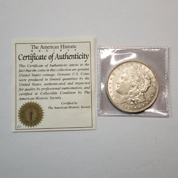 1921-D Morgan Silver Dollar - 90% U.S. Silver