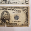 Image 4 : Two United States $5 Blue Seal Silver Certificates 1934 C & 1953 A