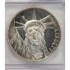 Image 1 : SilverTowne 1 Troy Ounce .999 Fine Silver Lady Liberty Art Round In Unique Acrylic Slab