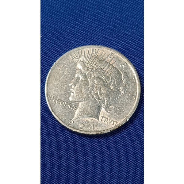 1924 90% Silver Peace Dollar