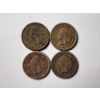 Image 1 : Four Assorted Earlier Indian Head Pennies With Various Dates & Conditions!