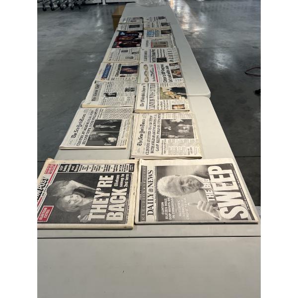 Lot of 16 Newspapers and 3 Magazines - Bill Clinton Related