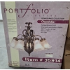Image 2 : New In Box Portfolio 22.5''x19'' Chandelier And 3 Cooper 500W Quartz Lights 