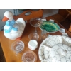 Image 2 : Complete Contents As Shown On Kitchen Table Including porcelain Lazy Suzan, Vintage Items & More