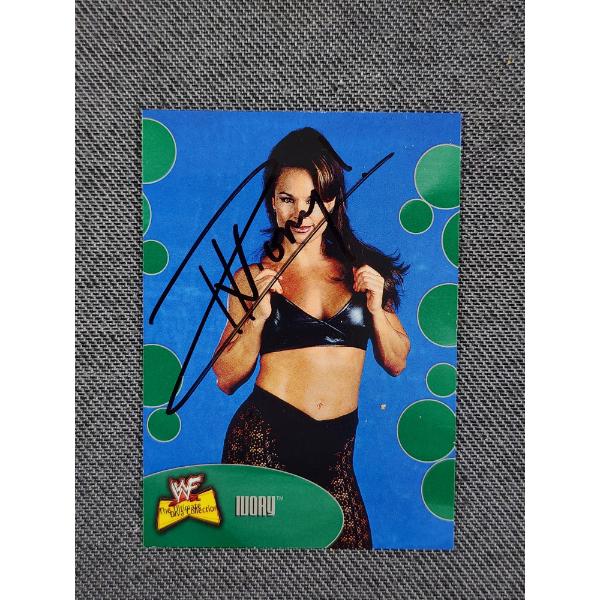 Hand Signed Ivory WWF 2001 Fleer #38 Wrestling Trading Card 