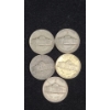 Image 2 : (5) 1942 Jefferson Wartime 35% Silver Nickels - Face Value: $0.25
